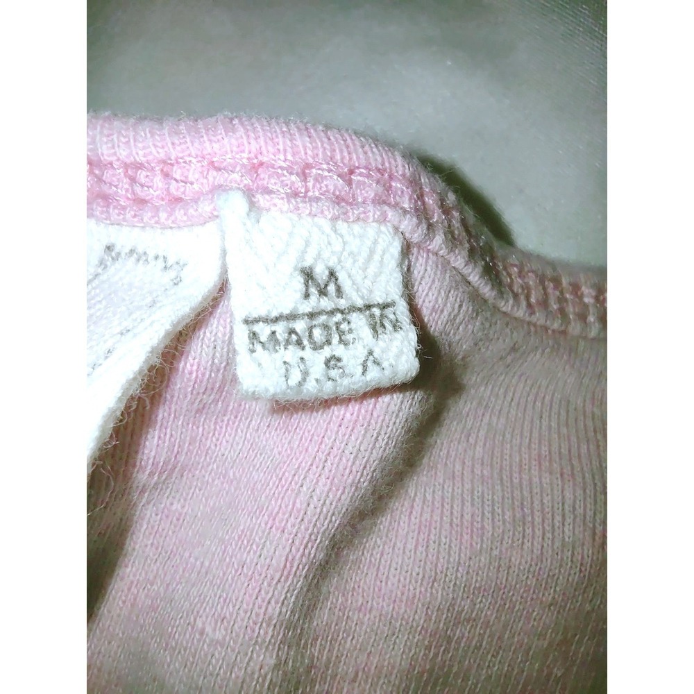 Vintage Y2K Pink‎ Floral Graphic Baby Tee Made in USA Glam Coquette Class Top - Picture 8 of 9